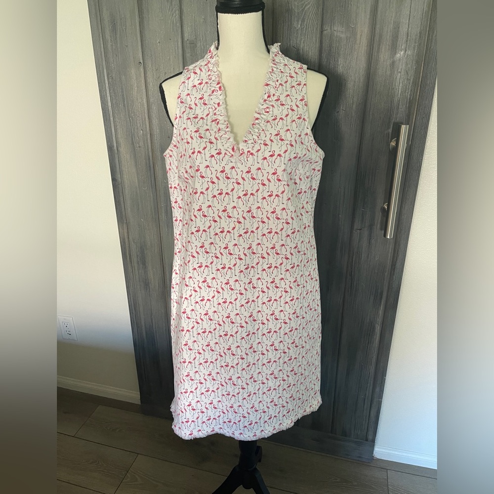 Tommy Bahama flamingo pattern dress size medium